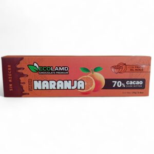 Barra de chocolate sabor naranja 25g